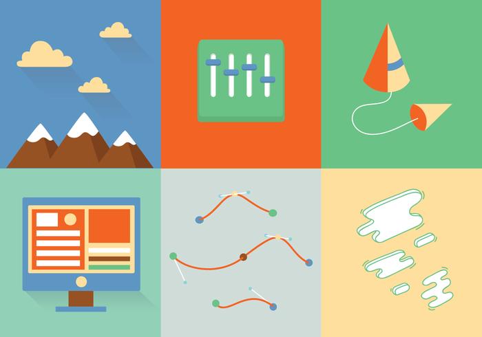 Icons set background Icons set background