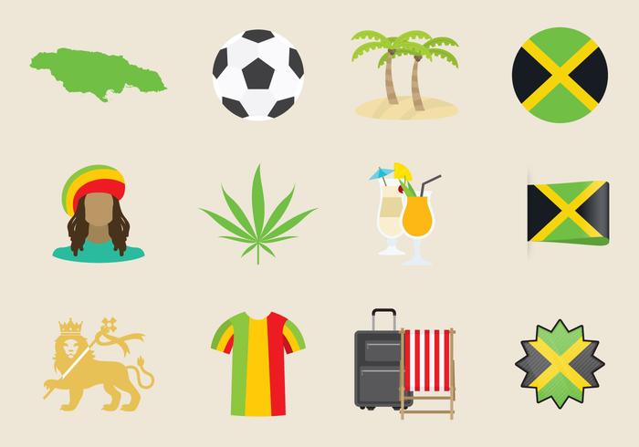 Iconos de Jamaica vector