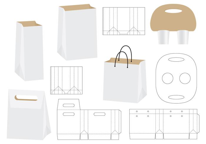 Die Cut Bags vector