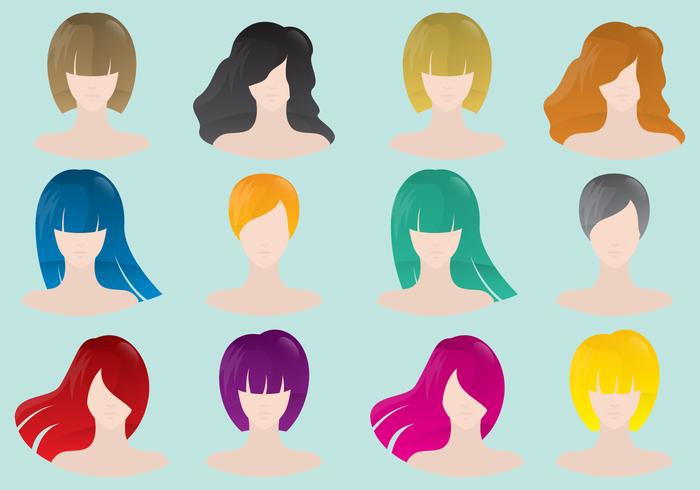 Colorful Coiffures 103825 Vector Art at Vecteezy