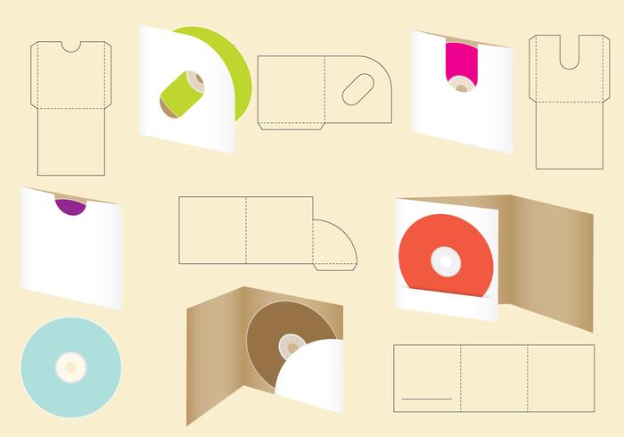 Die Cut CD Envelope vector