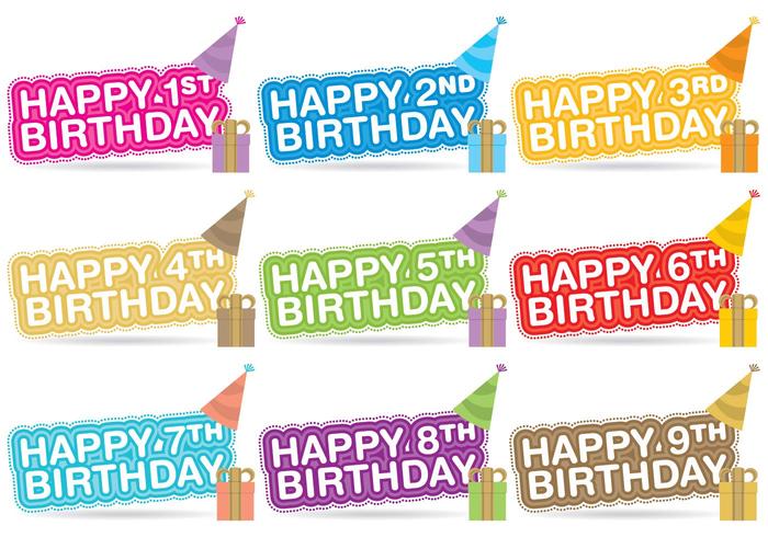 Birthday Title Vectors Birthday Title Vectors