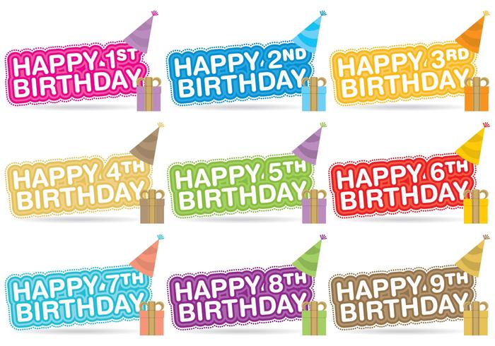 Birthday Title Vectors