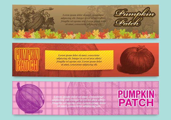 Pumpkin Patch Banners vector