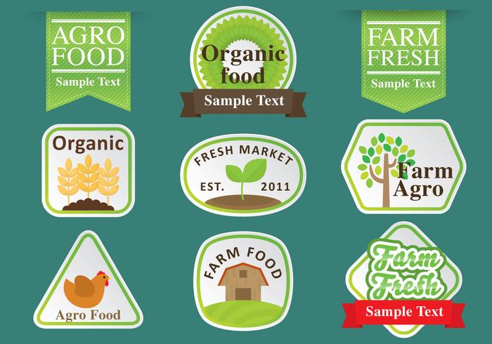 Agro Logos And Ribbons vector