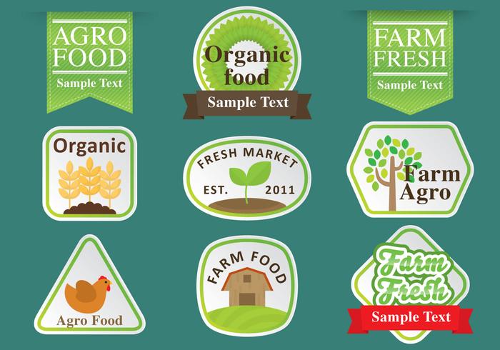 Agro Logos And Ribbons vector