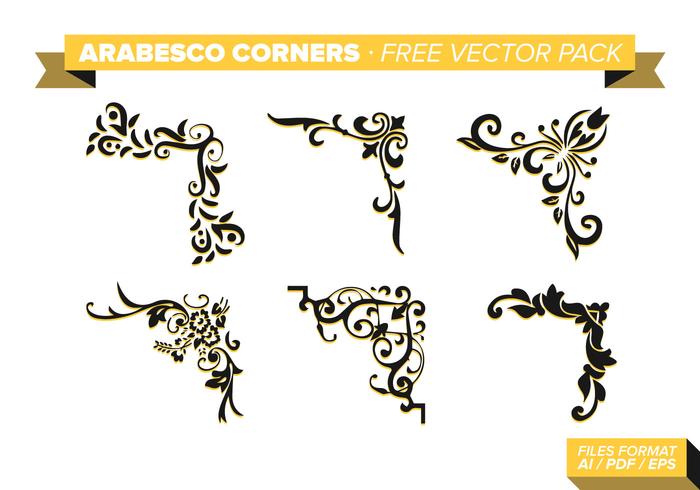 Pacote de vetores grátis para o Arabesco Corners - Download Vetores e