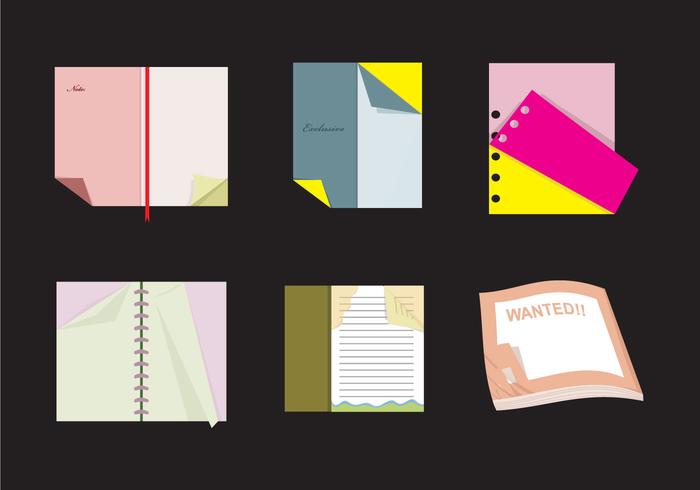 Books with Flipped Page Vectors