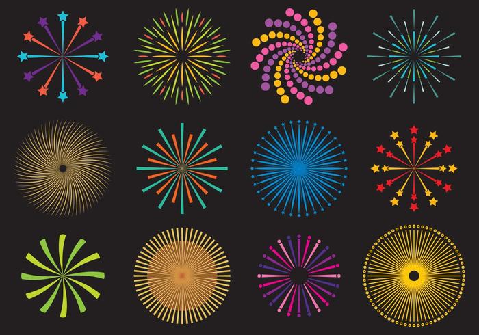 Firecrakers And Fireworks Vectors