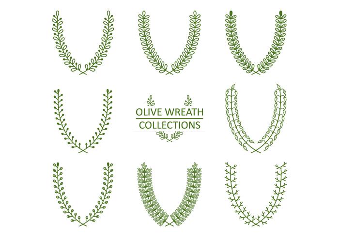 Green Decorative Wreath Vectors Green Decorative Wreath Vectors