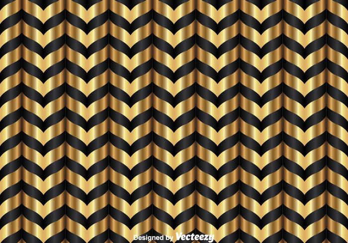 Gold And Black Chevron Pattern vector