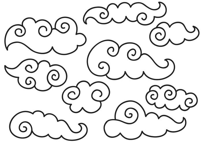 Free Chinese Clouds II Vectors