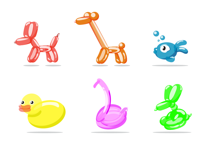 Vector de globos de animales gratis