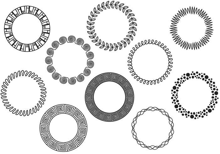 Free Abstract Wreaths Vectors