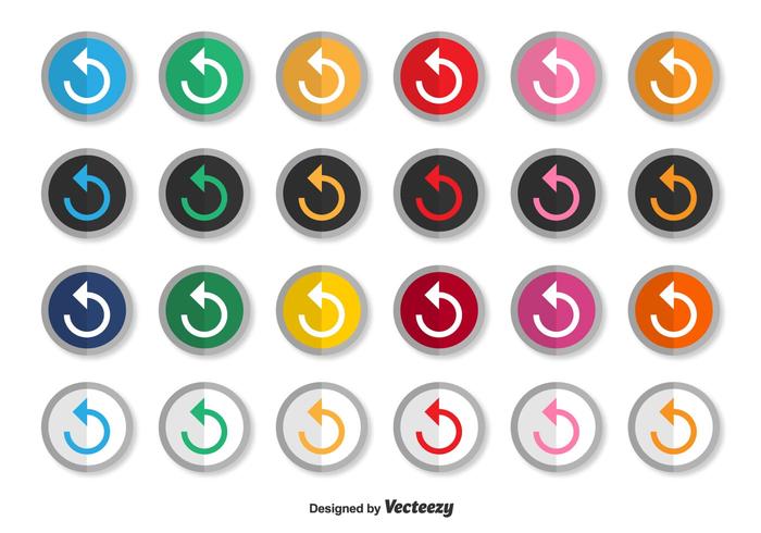 Reproducir Flat Icons vector