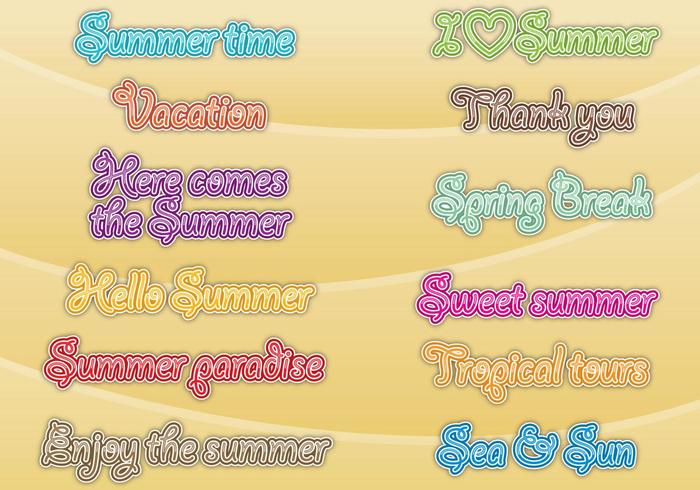 Vacation Titles vector