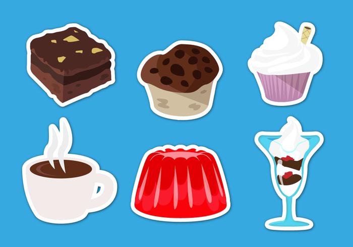 Brownie Desserts Ilustraciones Vectoriales vector