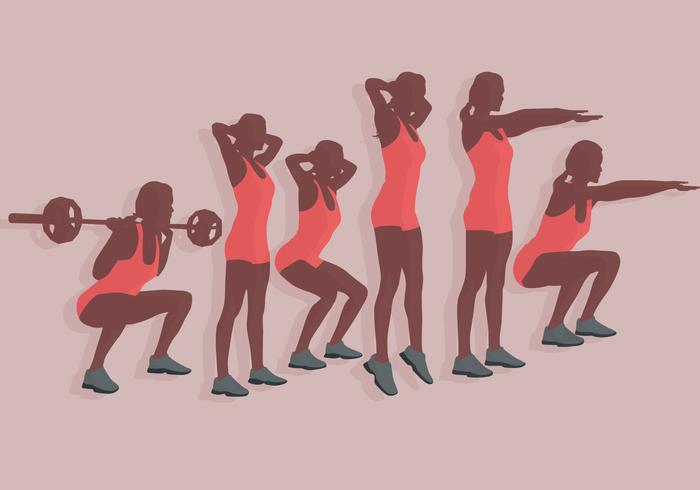 Squat Technique Vector Squat Technique Vector