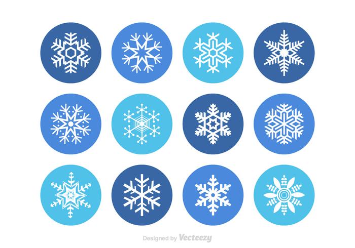 Vector de copos de nieve gratis