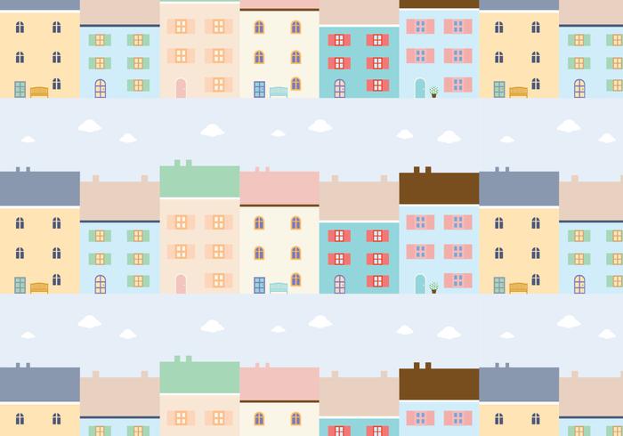 Buildings Pattern Background Vector