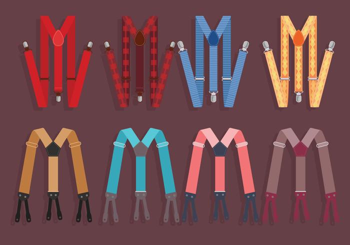 Suspenders Colorido Vector