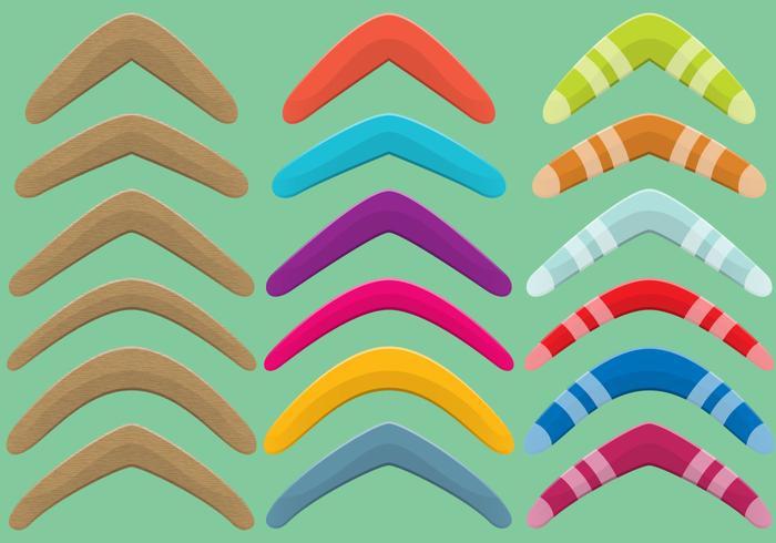Wood And Plastic Boomerang Vector Wood And Plastic Boomerang Vector