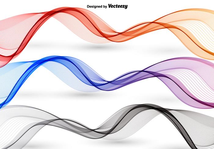 Ondas abstractas de colores vector