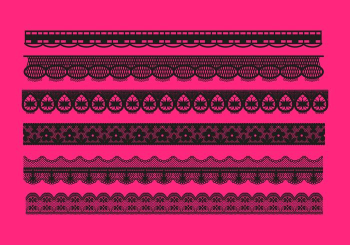 Lace Trim Patterns Vector