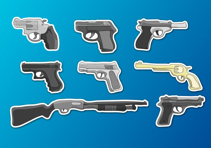 Glock guns set illustrationer vektor Glock guns set illustrationer vektor
