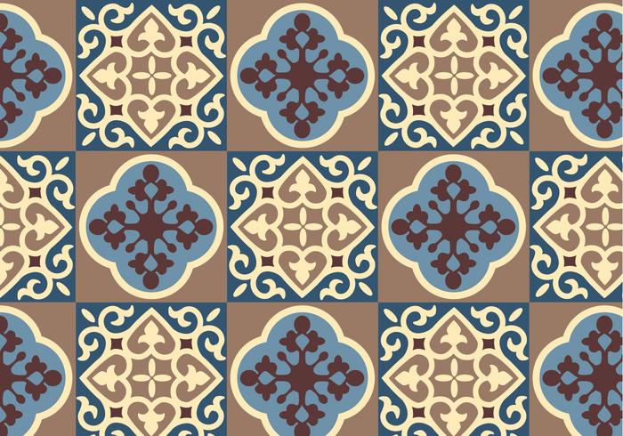 Blue Floral Pattern Vector