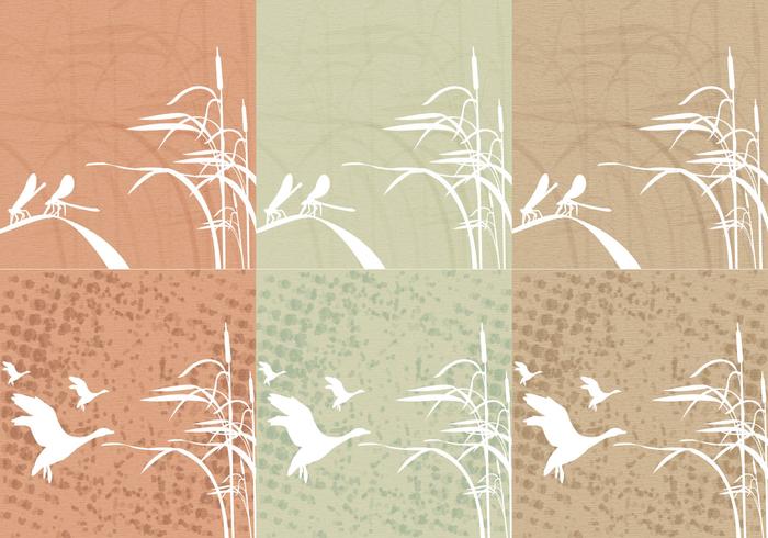 Reeds Background Grunge vector