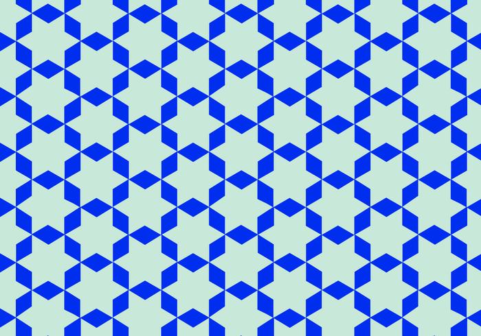 Blue Arabic Pattern Vector