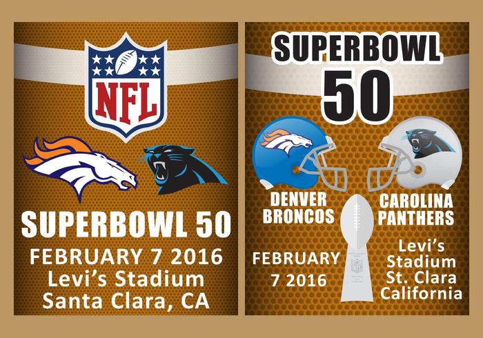 Superbowl 50 Flyer Vectors