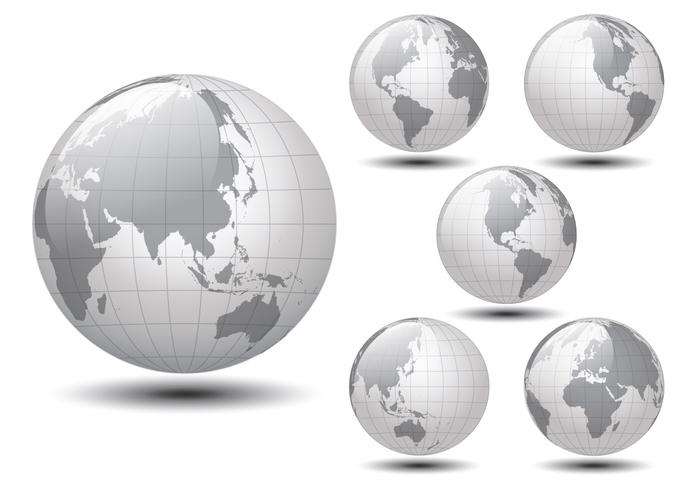 Glossy World Map vector