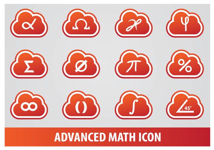 Avanzado Matemáticas Icono Vectores