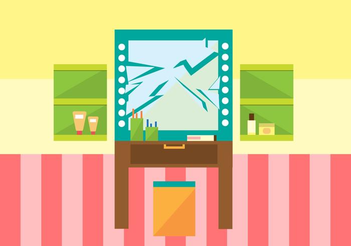 Free Mirror Cracked Vector Illustration 