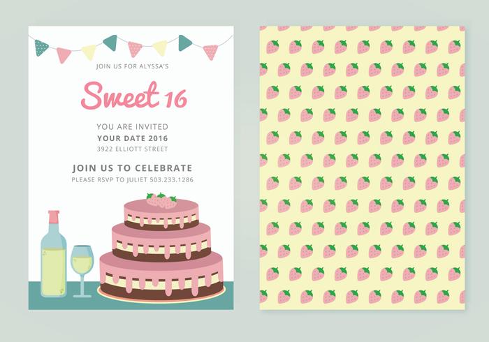 Vector Sweet 16 Card