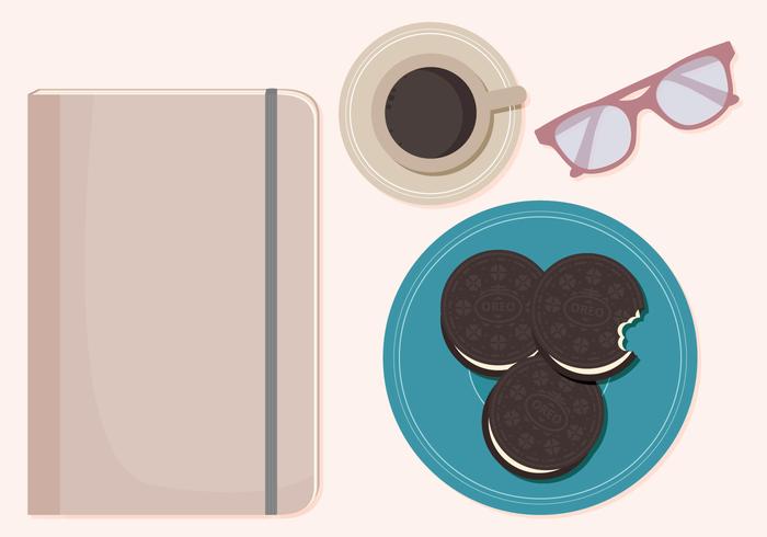 Coffee and Cookies Vector Illustration