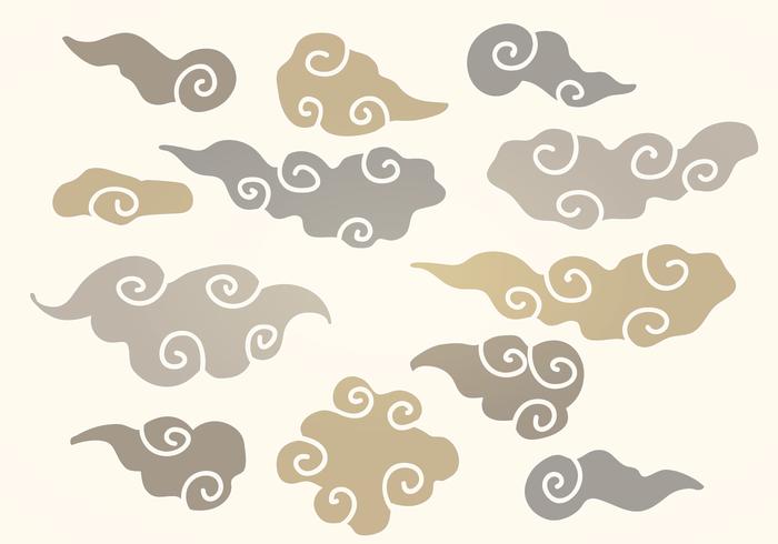 Vector Chinese Clouds 