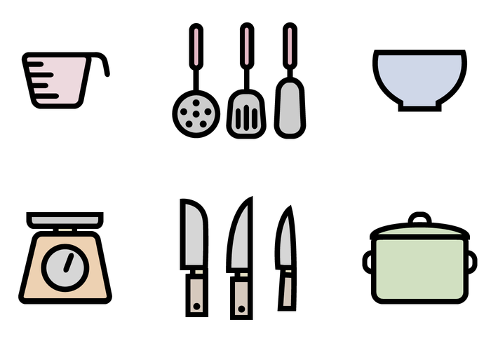 Free Kitchen Icons Pack Vector