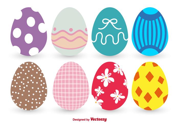 Vectores coloridos del huevo de Pascua