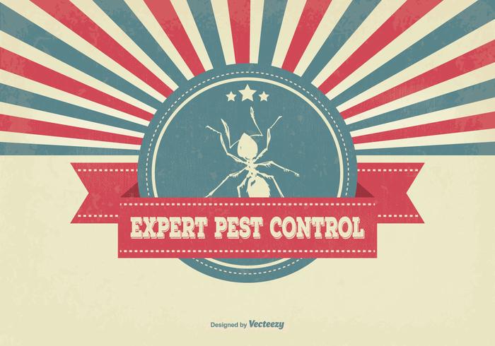 Retro Pest Control Ilustración vector