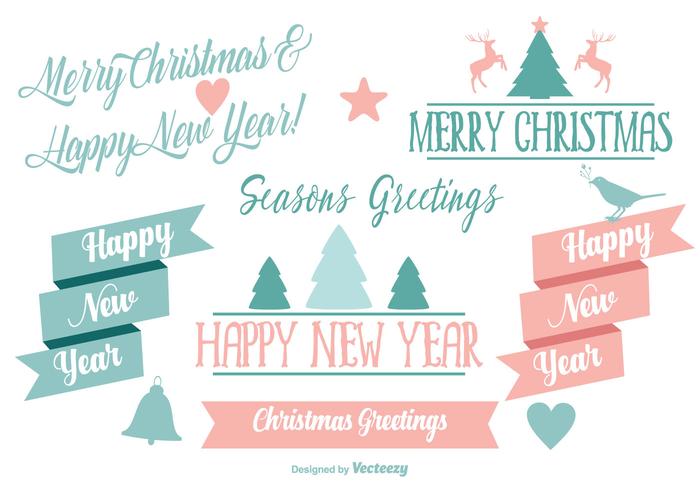 Christmas Label Set vector