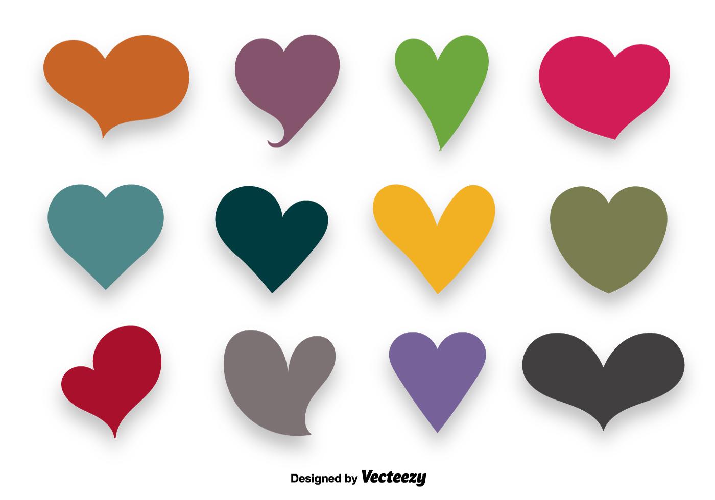 Colorful Hearts Vector Set 104451 Vector Art at Vecteezy