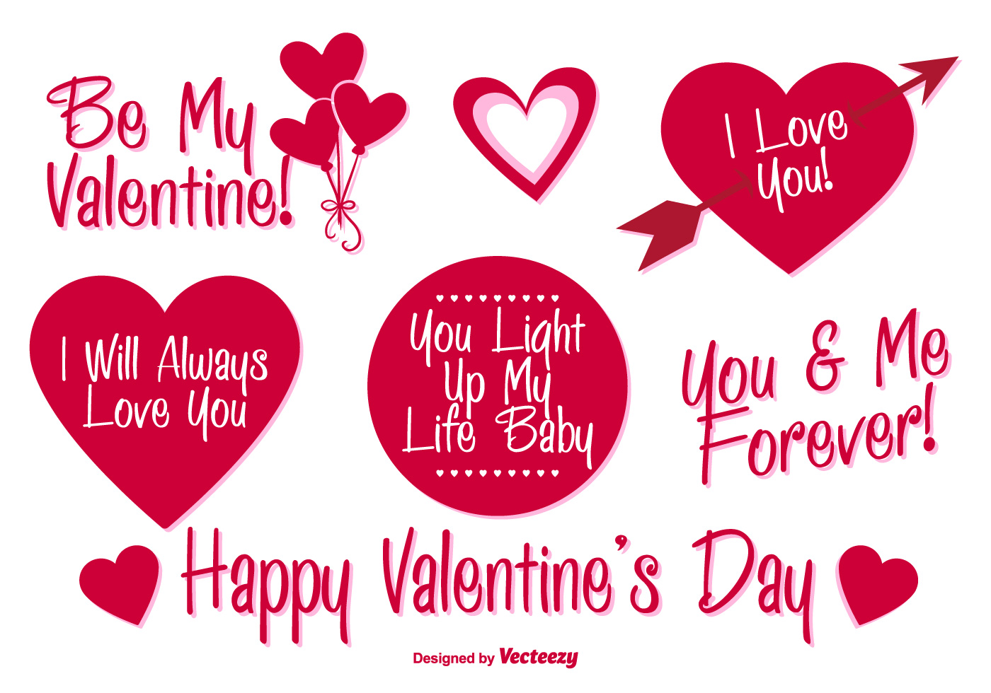 Download Valentine's Day Vector Labels - Download Free Vectors ...