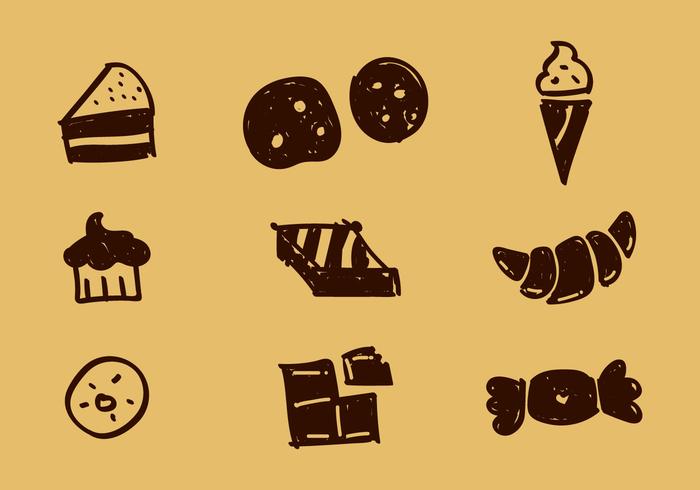 Iconos vectoriales gratis de panadería vector