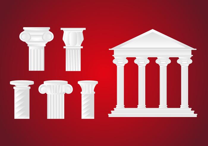 Roman Pillar Illustration Vector