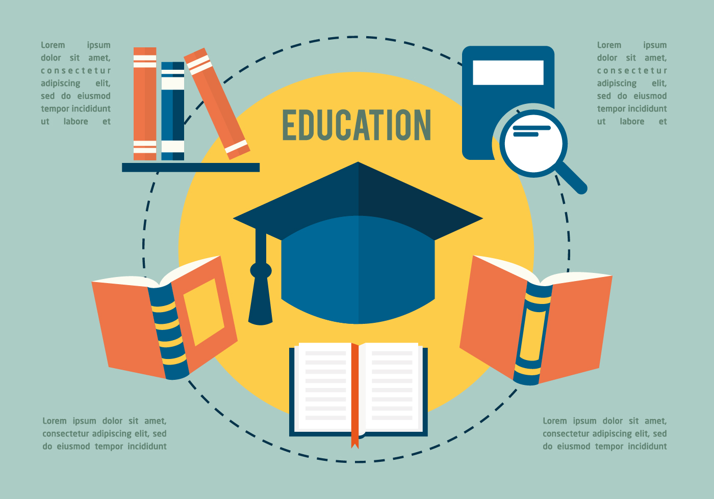 Flat Education Vector Collection - Download Free Vector Art, Stock