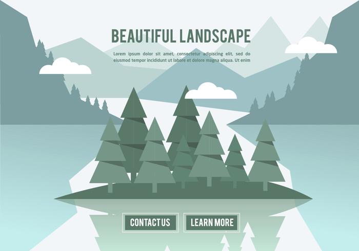 Beautiful Landscape Vector Backround