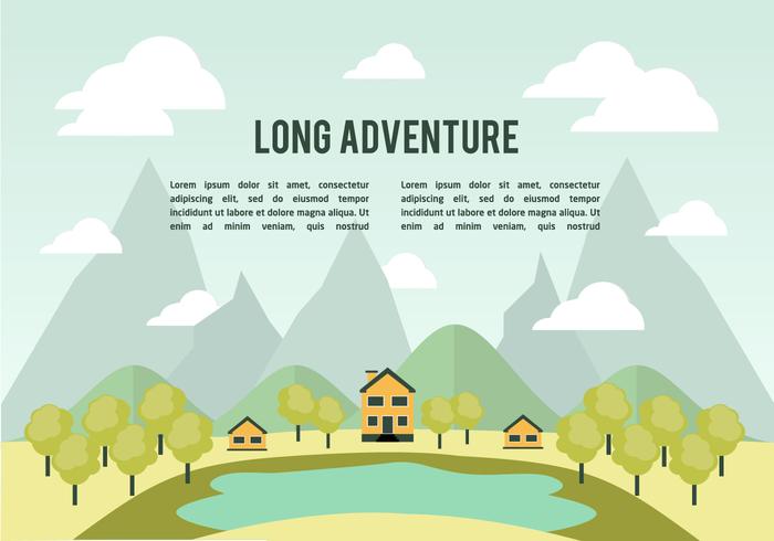 Flat Landscape Vector Background